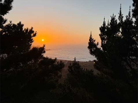 Sunset on the beach